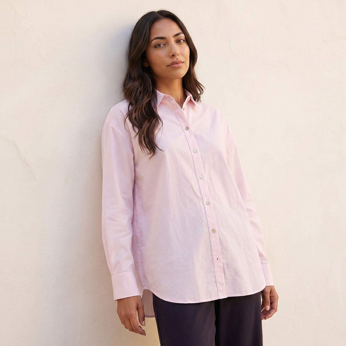 Splash Basic Striped Shirt-women-clothing-shirtsandblouses-shirts-image-5