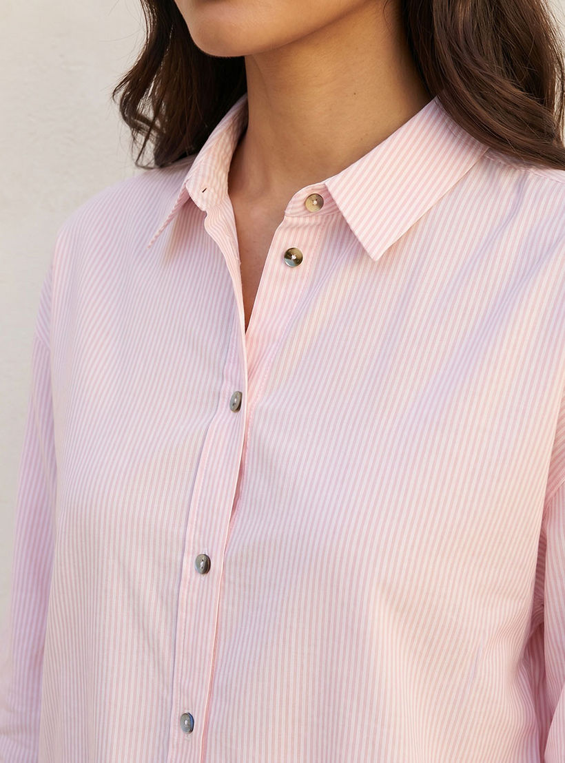 Splash Basic Striped Shirt-women-clothing-shirtsandblouses-shirts-image-6