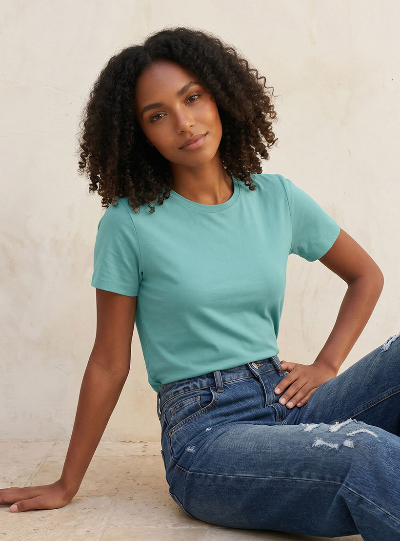 تيشيرت بقصة سليم من سبلاش بيسك-women-clothing-tshirts-image-6