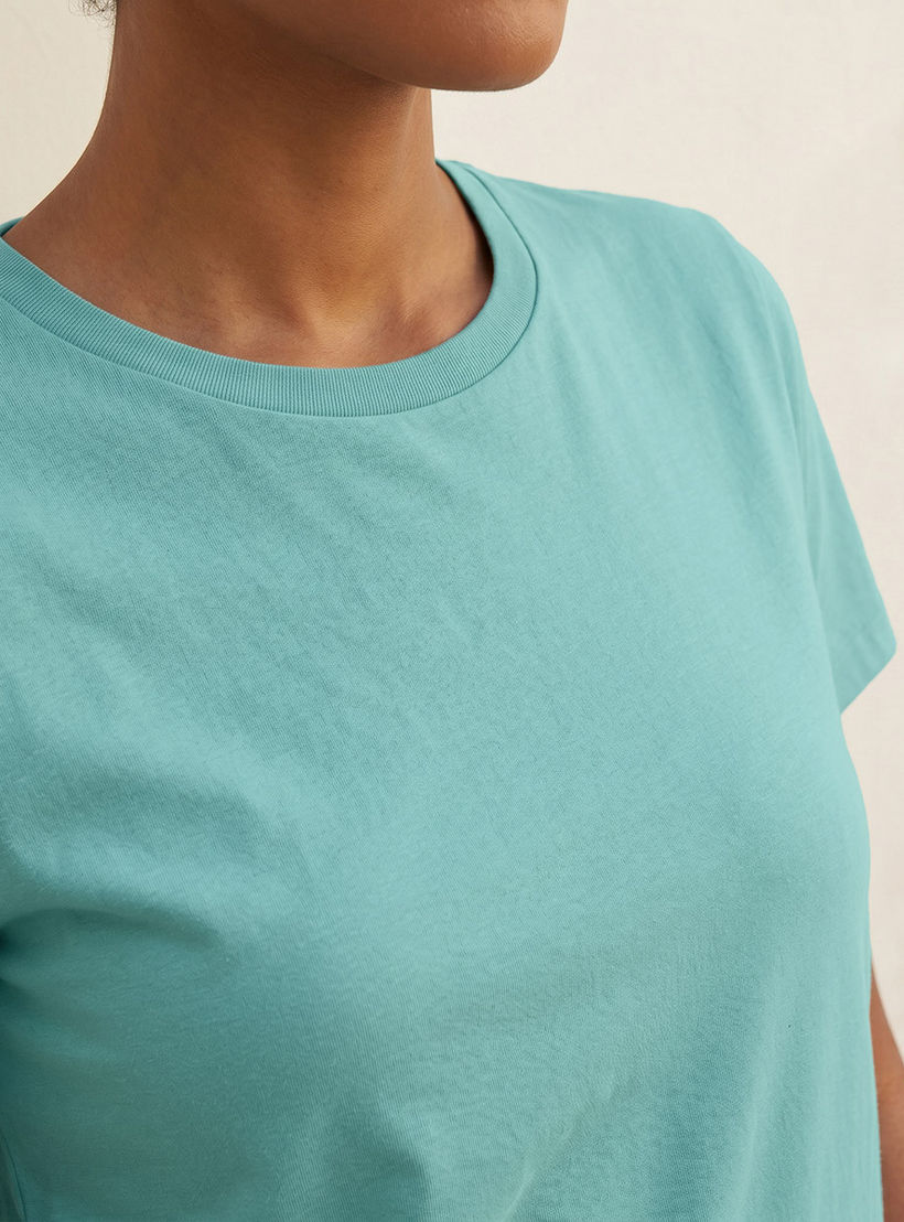 تيشيرت بقصة سليم من سبلاش بيسك-women-clothing-tshirts-image-7