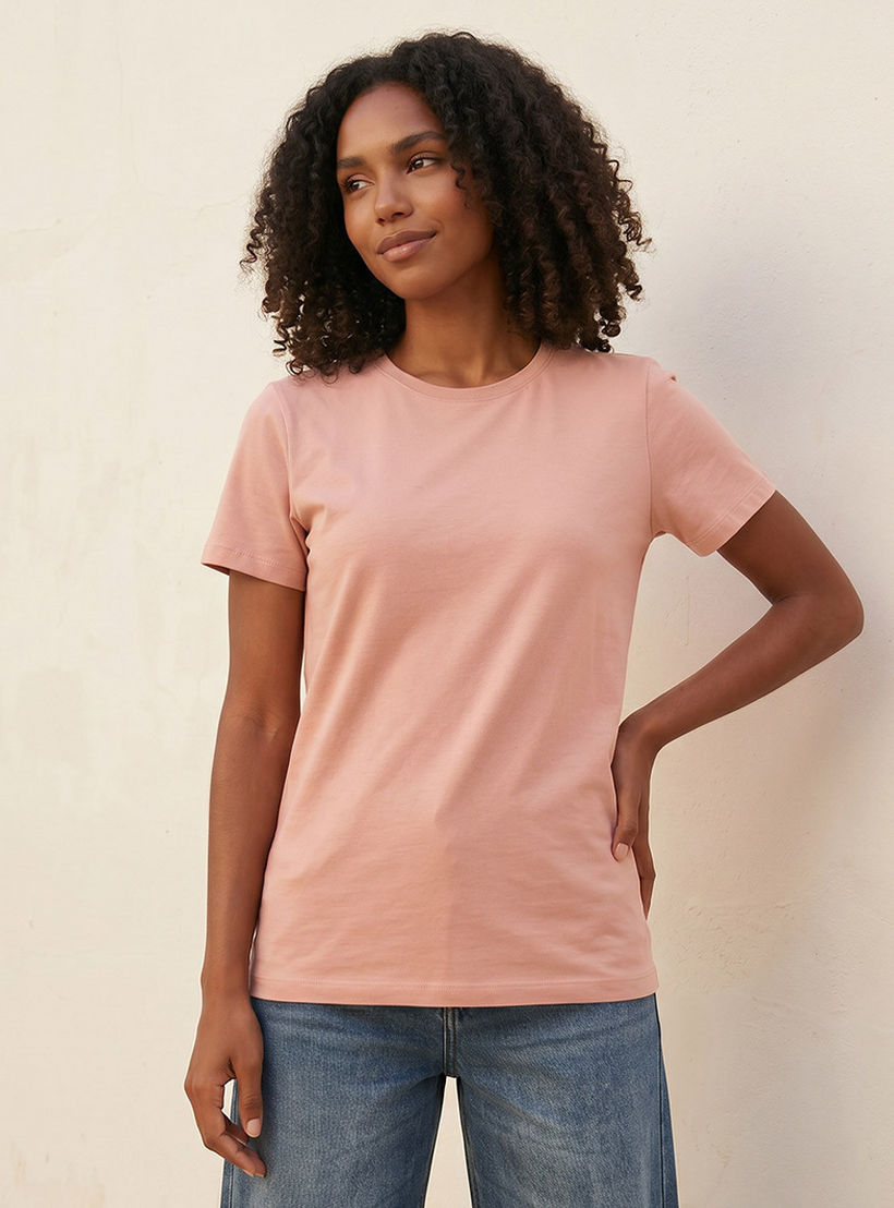 تيشيرت بقصة سليم من سبلاش بيسك-women-clothing-tshirts-image-5