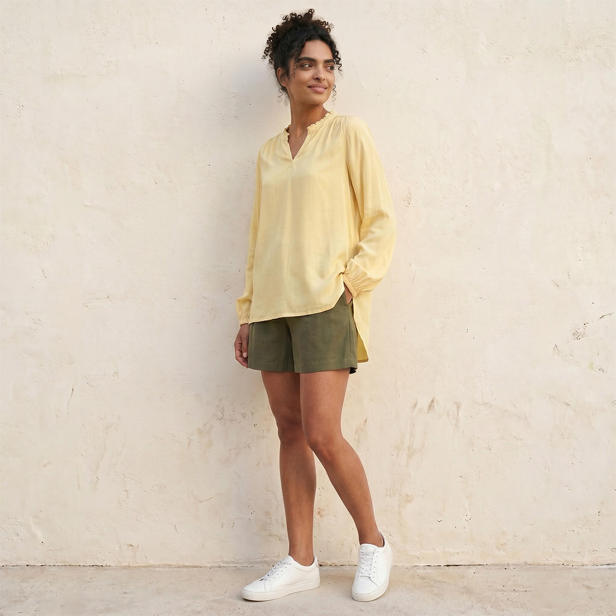 Splash Basic Viscose Top High-Low Hem-women-clothing-shirtsandblouses-blouses-image-3