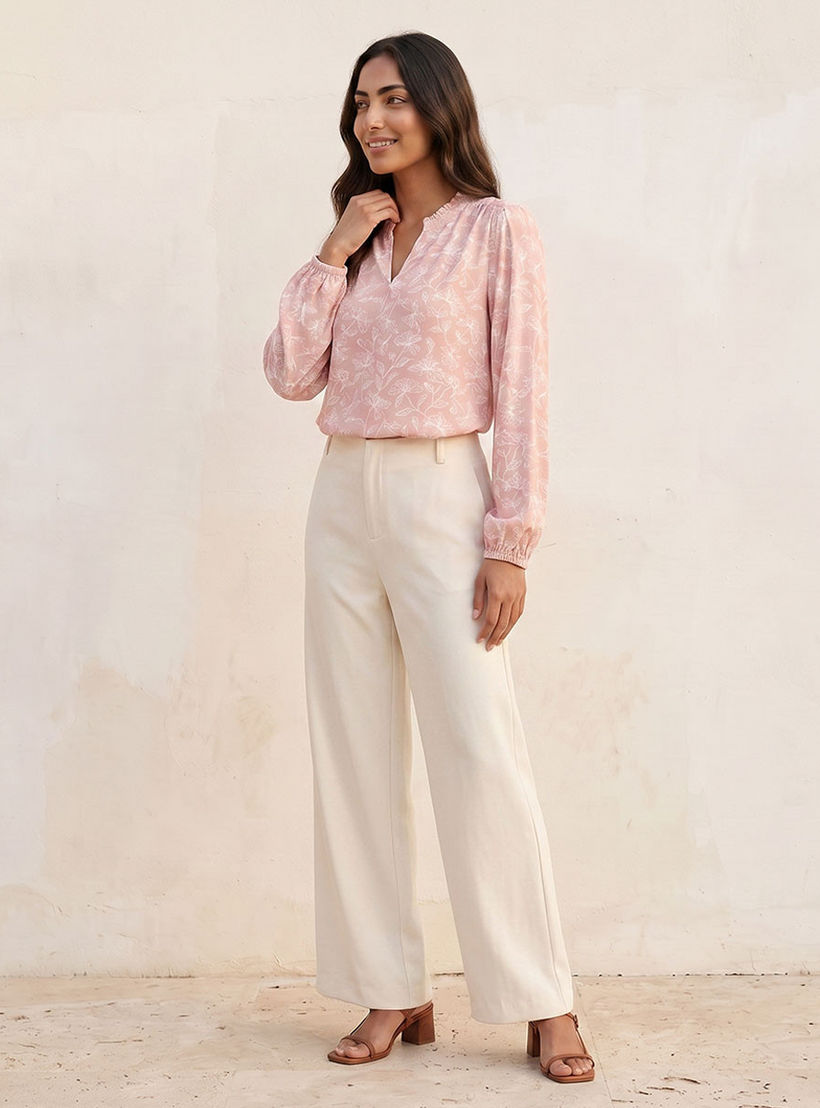بلوزة فيسكوز ناعمة بطبعة زهور أنيقة من سبلاش-women-clothing-shirtsandblouses-blouses-image-3