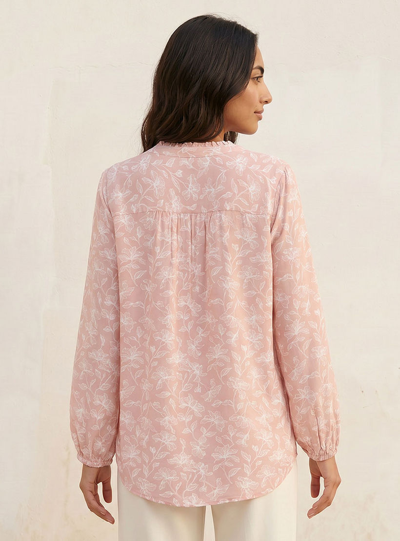بلوزة فيسكوز ناعمة بطبعة زهور أنيقة من سبلاش-women-clothing-shirtsandblouses-blouses-image-4