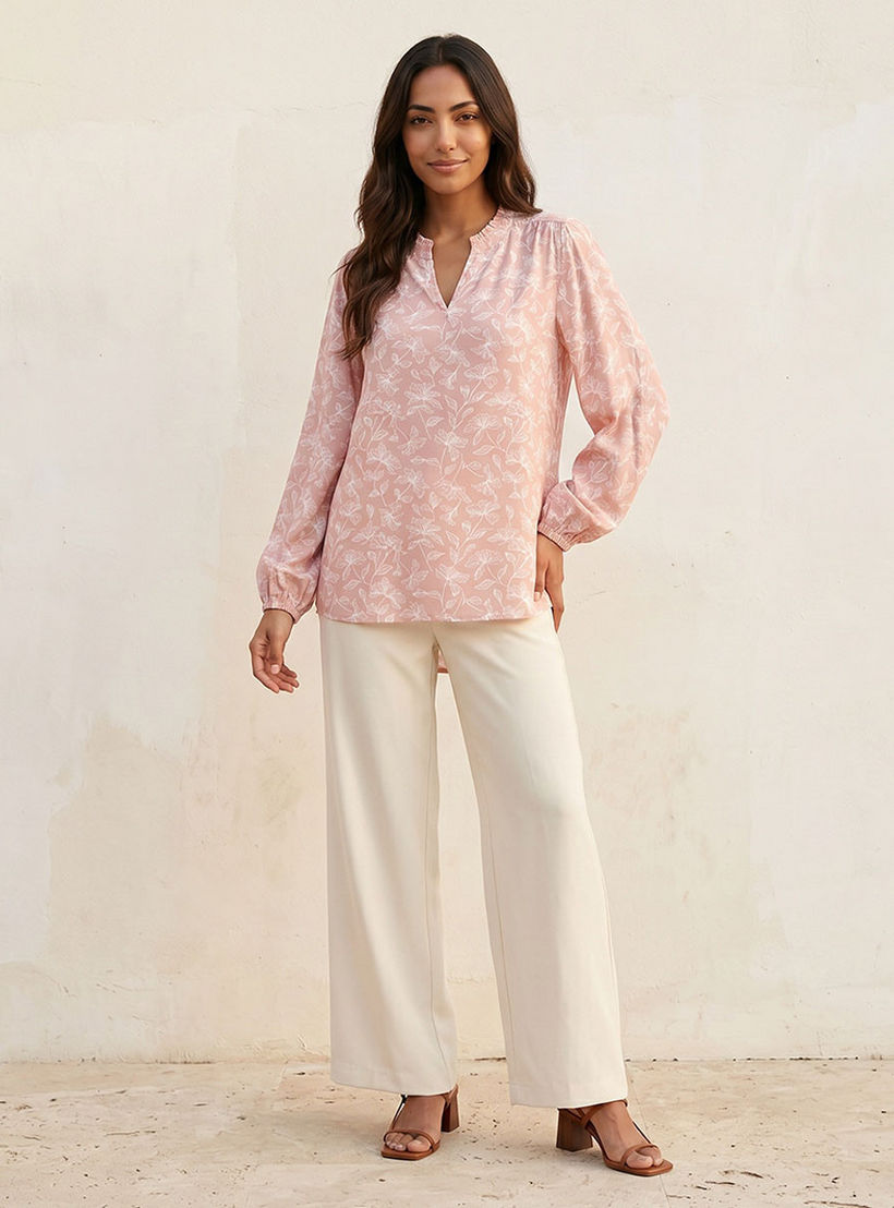 بلوزة فيسكوز ناعمة بطبعة زهور أنيقة من سبلاش-women-clothing-shirtsandblouses-blouses-image-5