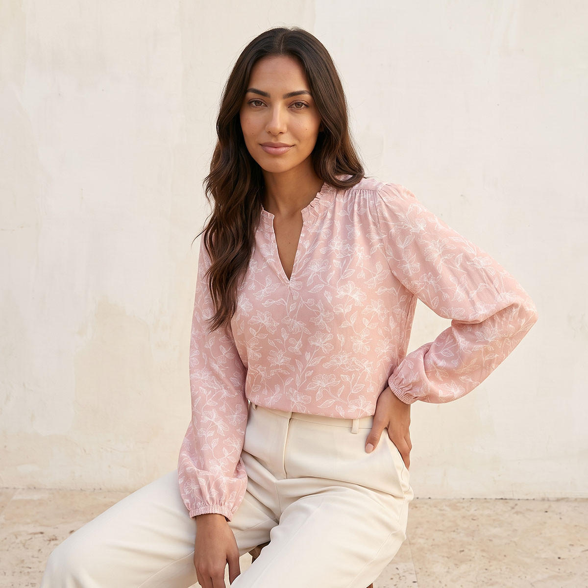 بلوزة فيسكوز ناعمة بطبعة زهور أنيقة من سبلاش-women-clothing-shirtsandblouses-blouses-image-6