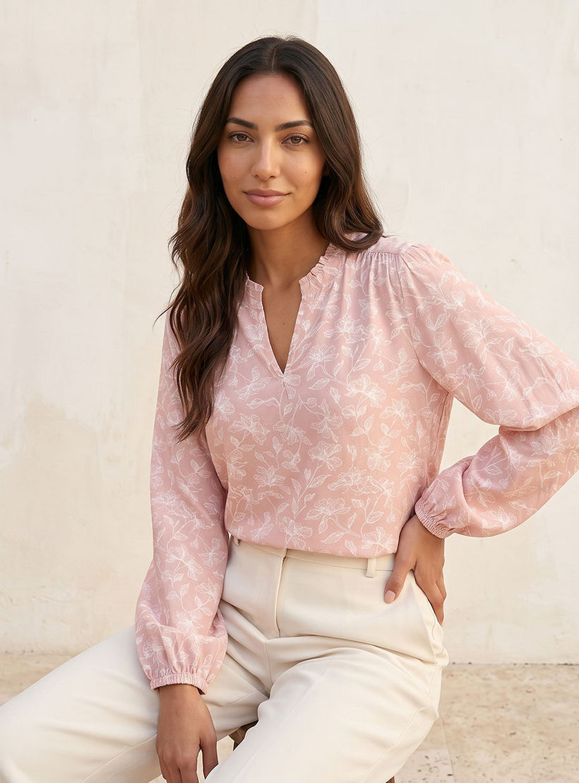 بلوزة فيسكوز ناعمة بطبعة زهور أنيقة من سبلاش-women-clothing-shirtsandblouses-blouses-image-6