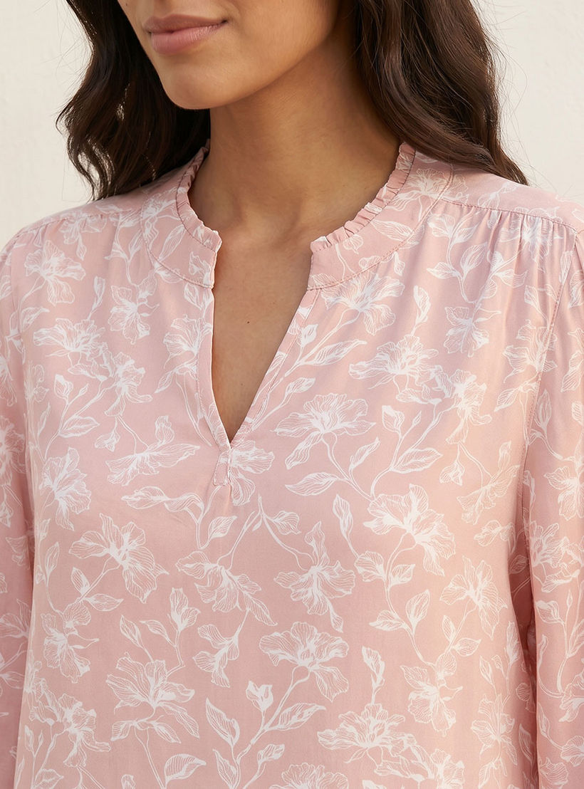 بلوزة فيسكوز ناعمة بطبعة زهور أنيقة من سبلاش-women-clothing-shirtsandblouses-blouses-image-7