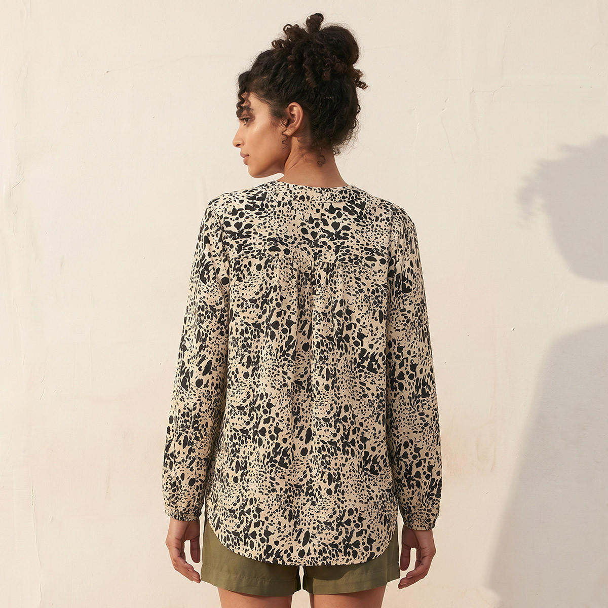 Splash Basic Viscose Top with V-neck-women-clothing-shirtsandblouses-blouses-image-4