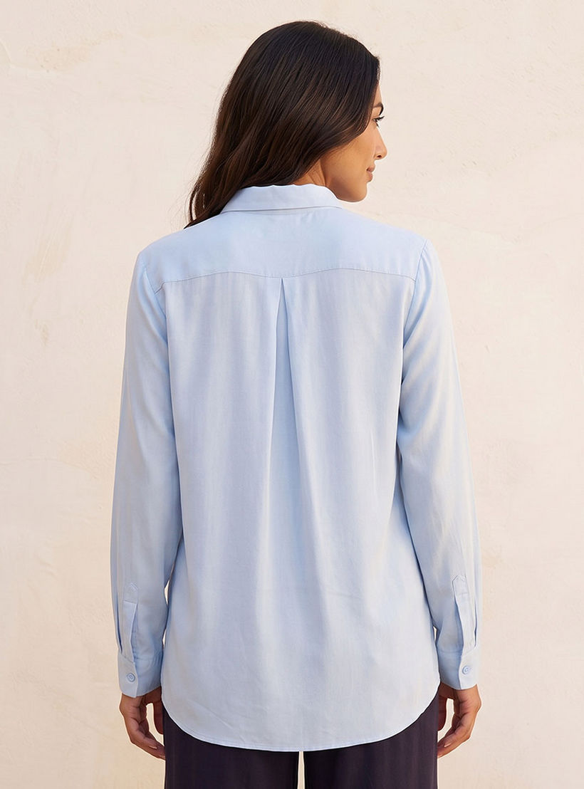 قميص فيسكوز أنيق بكسرة خلفية من سبلاش-women-clothing-shirtsandblouses-shirts-image-4