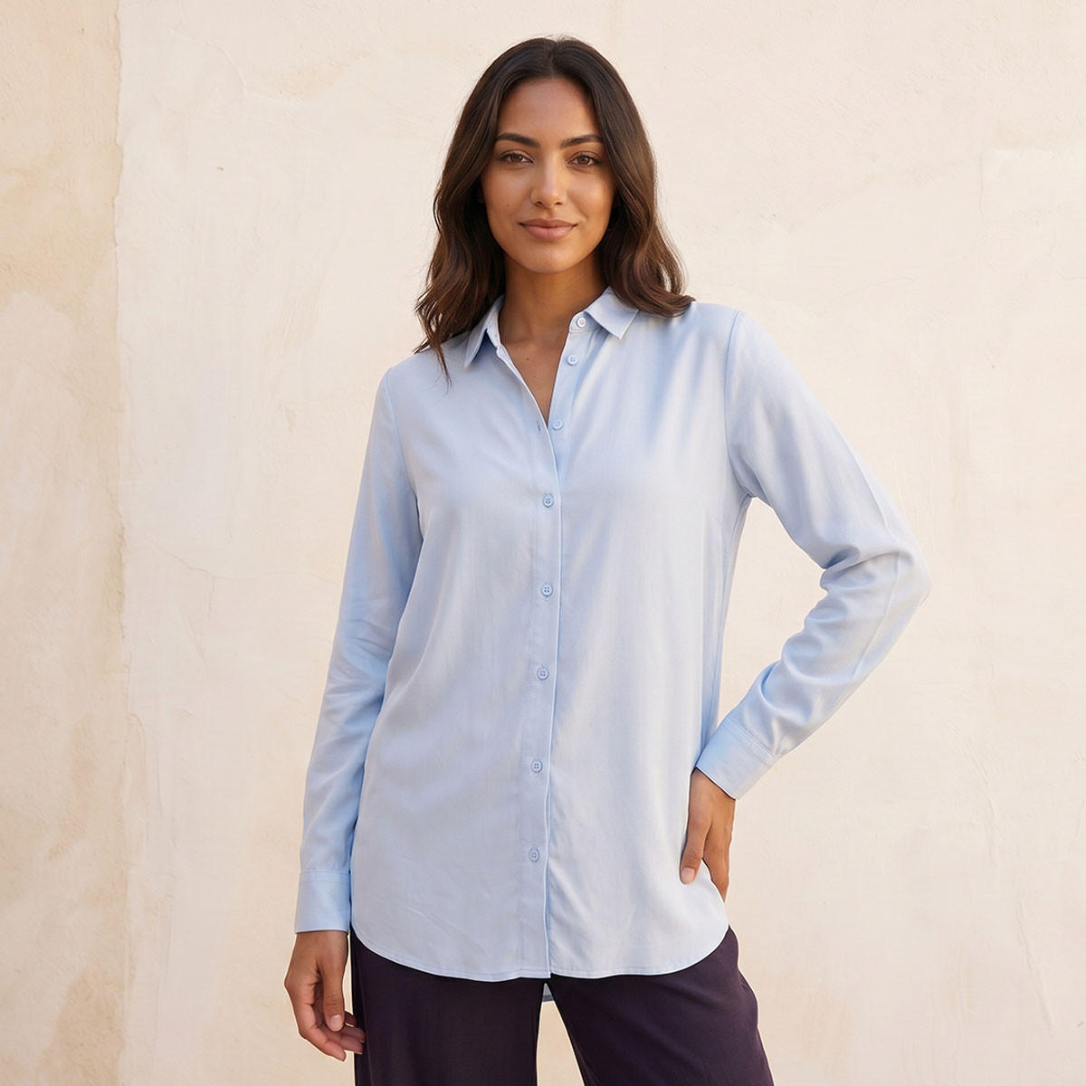 قميص فيسكوز أنيق بكسرة خلفية من سبلاش-women-clothing-shirtsandblouses-shirts-image-5