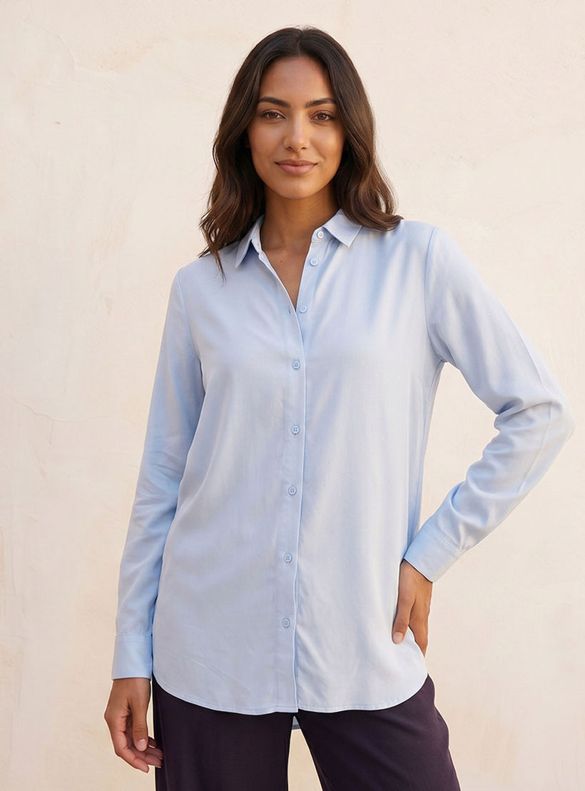 قميص فيسكوز أنيق بكسرة خلفية من سبلاش-women-clothing-shirtsandblouses-shirts-image-5