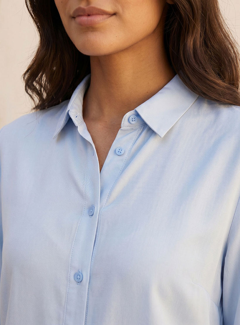 قميص فيسكوز أنيق بكسرة خلفية من سبلاش-women-clothing-shirtsandblouses-shirts-image-6