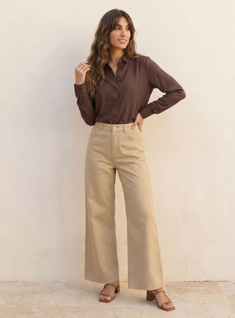 قميص فيسكوز أنيق بكسرة خلفية من سبلاش-women-clothing-shirtsandblouses-shirts-image-3
