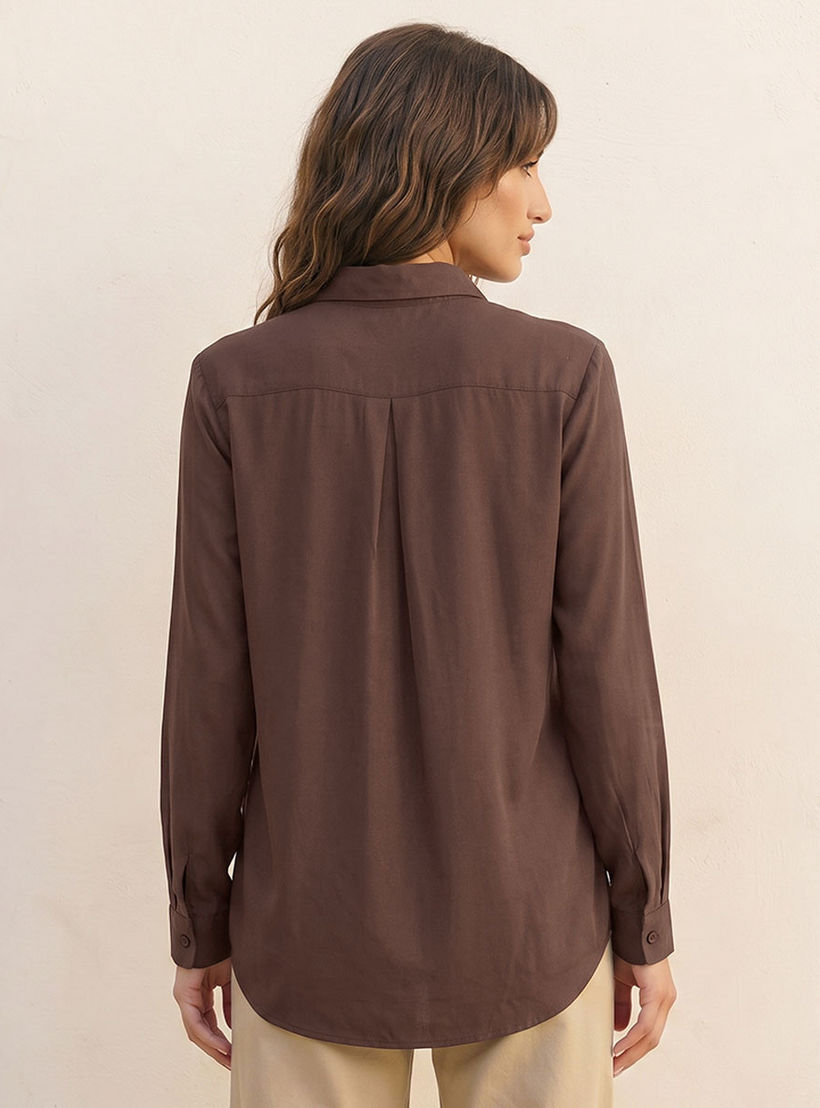 قميص فيسكوز أنيق بكسرة خلفية من سبلاش-women-clothing-shirtsandblouses-shirts-image-4