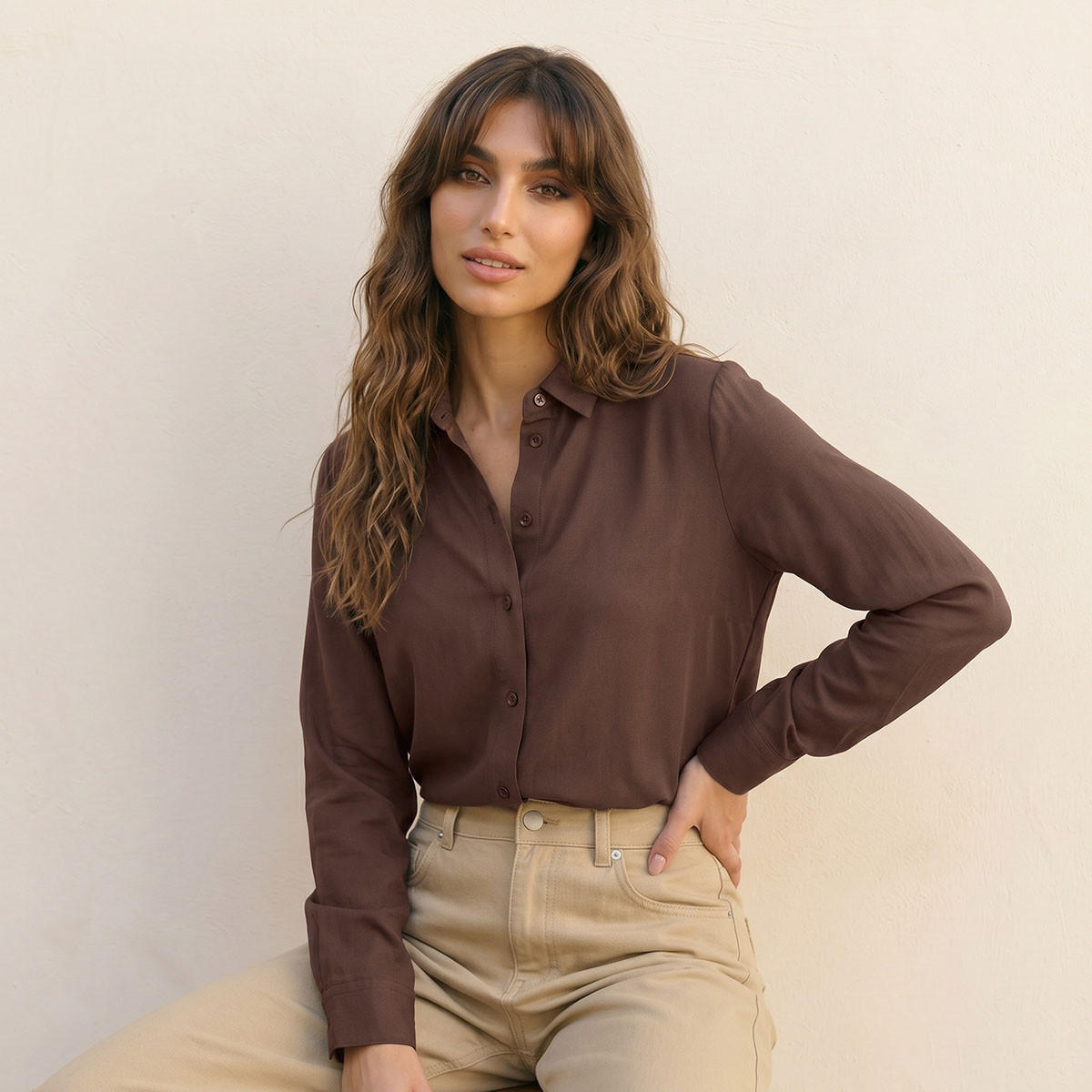 قميص فيسكوز أنيق بكسرة خلفية من سبلاش-women-clothing-shirtsandblouses-shirts-image-6