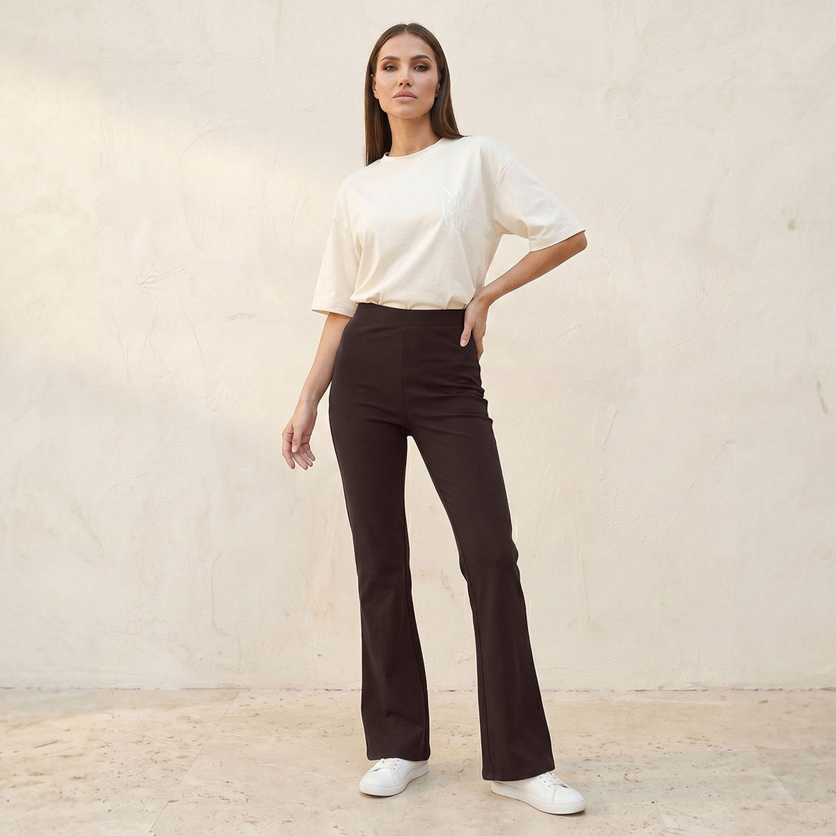 بنطلون ليقنز واسع بخصر مطاطي من سبلاش بيسك-women-clothing-leggings-image-3