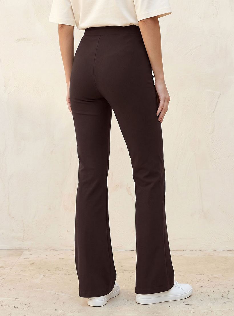 بنطلون ليقنز واسع بخصر مطاطي من سبلاش بيسك-women-clothing-leggings-image-4