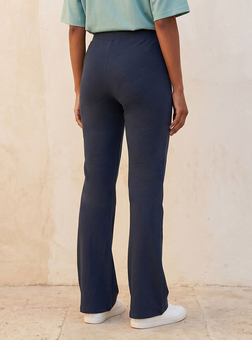 بنطلون ليقنز واسع بخصر مطاطي من سبلاش بيسك-women-clothing-leggings-image-4