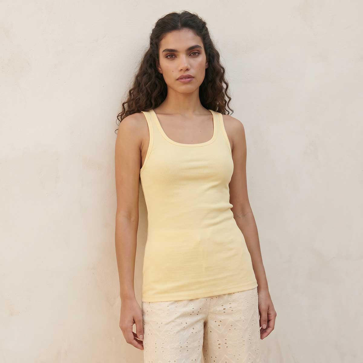 Splash Basic Slim Fit Tank Top Ribbed-women-clothing-tshirts-image-1