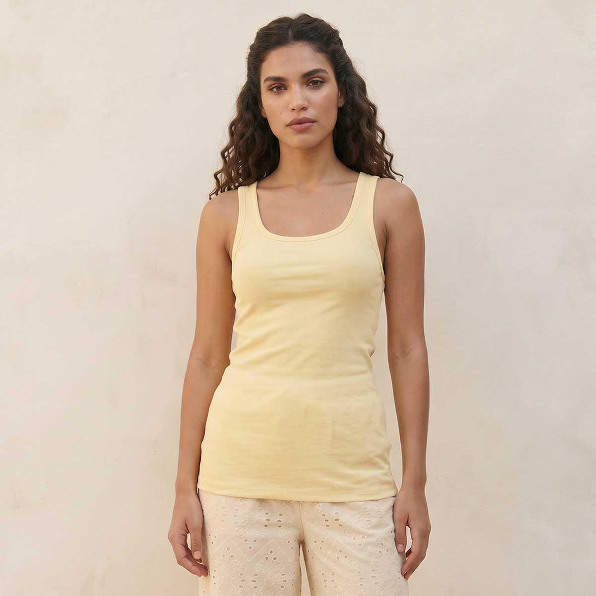 Splash Basic Slim Fit Tank Top Ribbed-women-clothing-tshirts-image-5