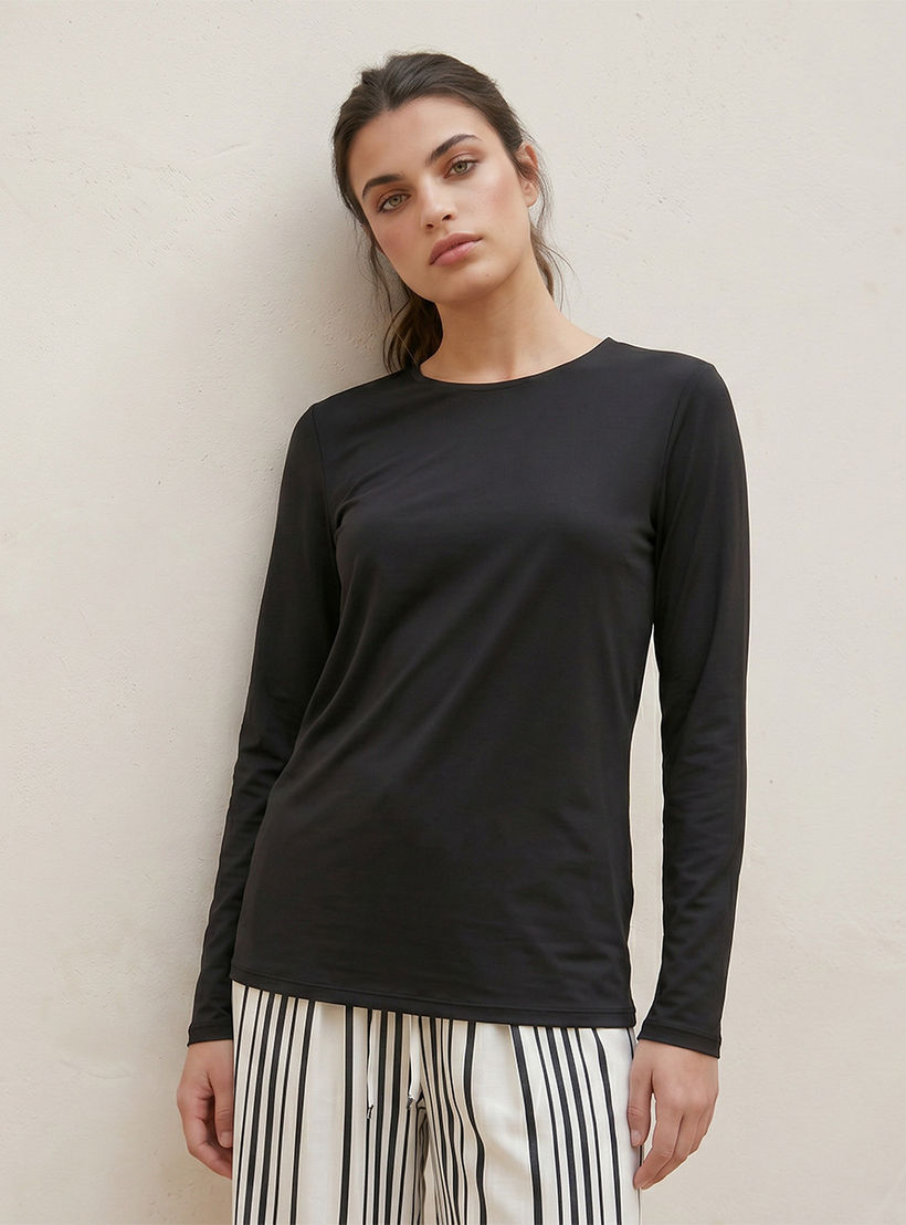 تيشيرت بقصة عادية من سبلاش بيسك-women-clothing-tshirts-image-5