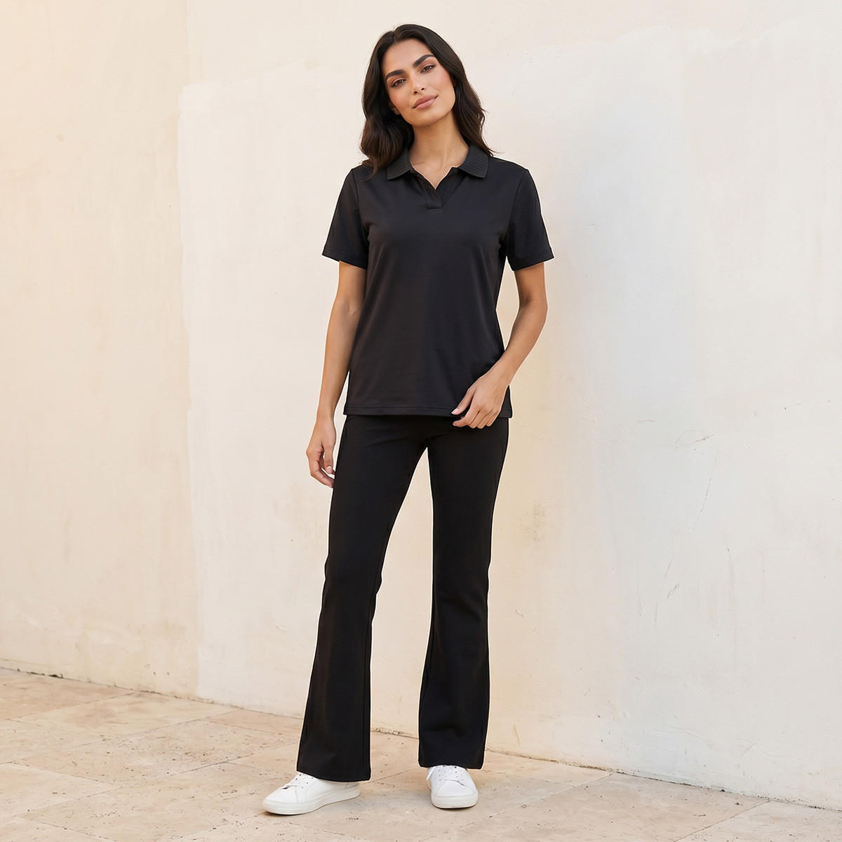 تيشيرت بولو بياقة مضلعة من سبلاش بيسك-women-clothing-tshirts-image-3