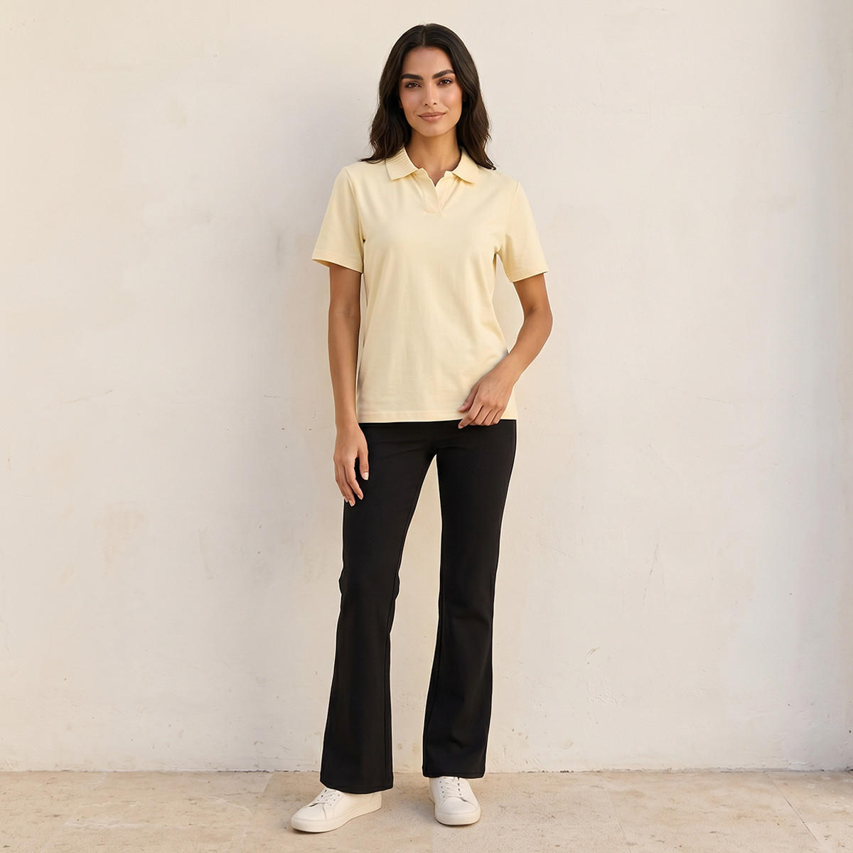 تيشيرت بولو بياقة مضلعة من سبلاش بيسك-women-clothing-tshirts-image-3