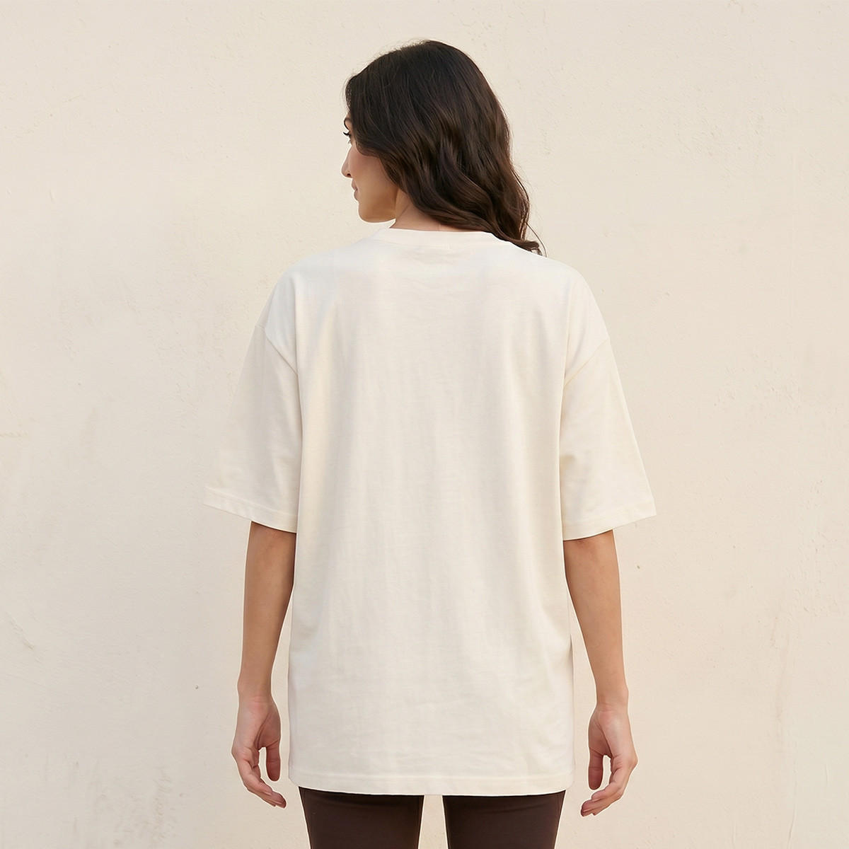 تيشيرت بوكسي بطبعات شعار من سبلاش بيسك-women-clothing-tshirts-image-4