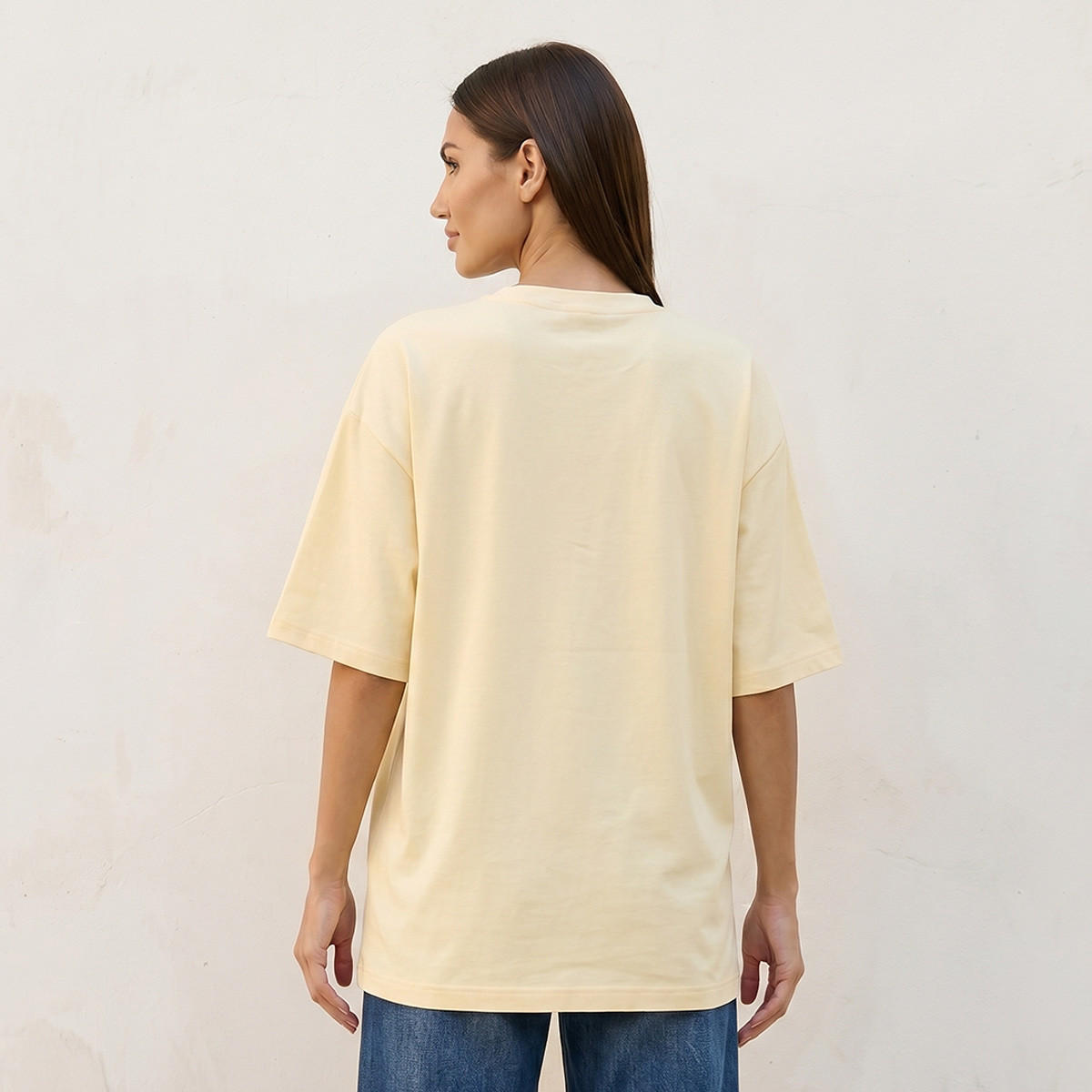 Splash Basic Boxy Fit T-shirt with Slogan Print-women-clothing-tshirts-image-4