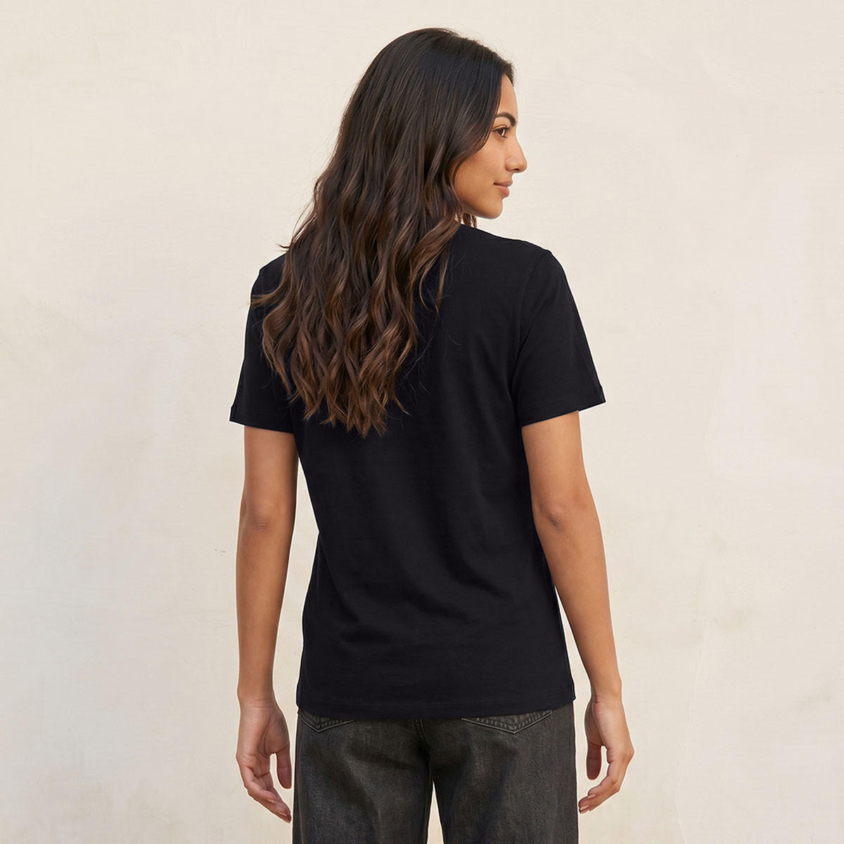 Splash Basics Cotton T-shirt with Spaghetti Print-women-clothing-tshirts-image-4
