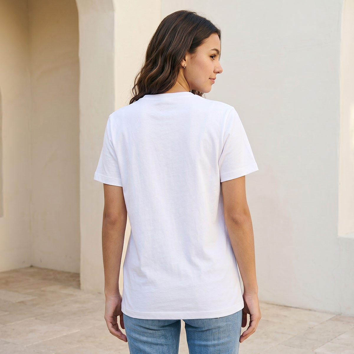 Splash Basic Cotton T-shirt with Slogan Print-women-clothing-tshirts-image-4
