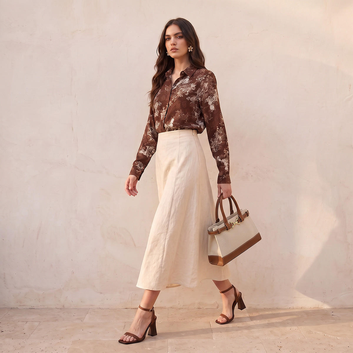 تنورة كتان إيه لاين من سبلاش بيسك-women-clothing-skirts-image-3