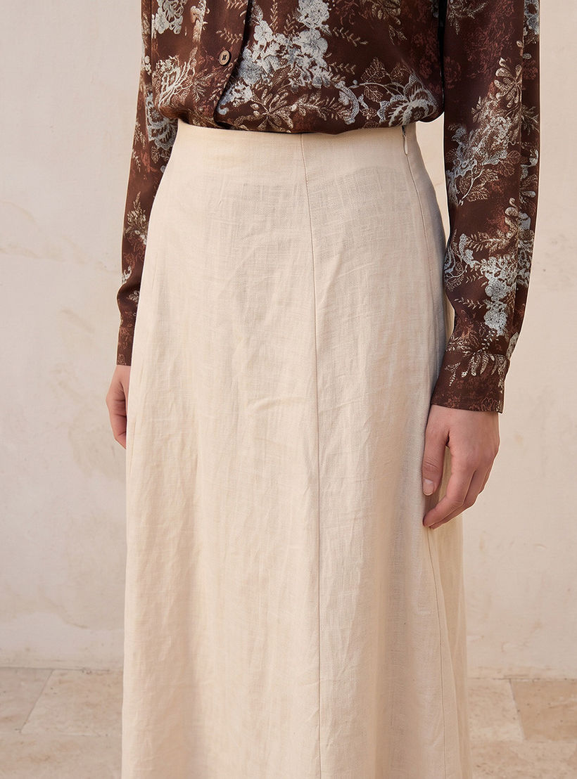 تنورة كتان إيه لاين من سبلاش بيسك-women-clothing-skirts-image-6