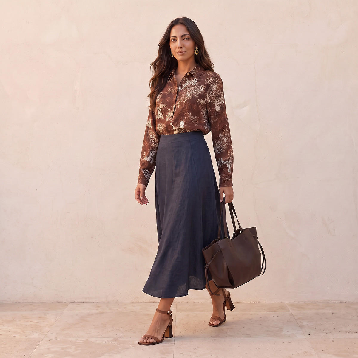 تنورة كتان إيه لاين من سبلاش بيسك-women-clothing-skirts-image-3
