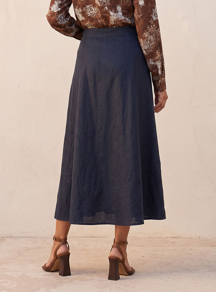 تنورة كتان إيه لاين من سبلاش بيسك-women-clothing-skirts-image-4