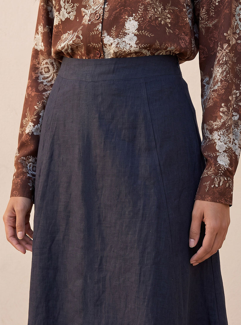 تنورة كتان إيه لاين من سبلاش بيسك-women-clothing-skirts-image-6