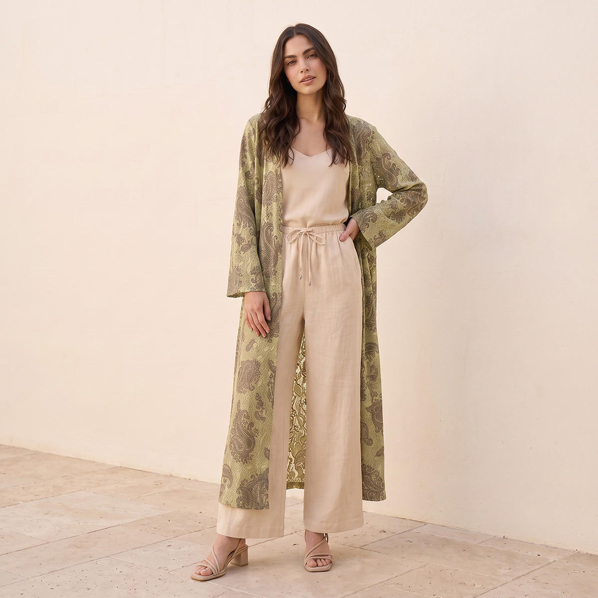 Splash Basic Wide Leg Linen Trousers-women-clothing-trousers-image-3
