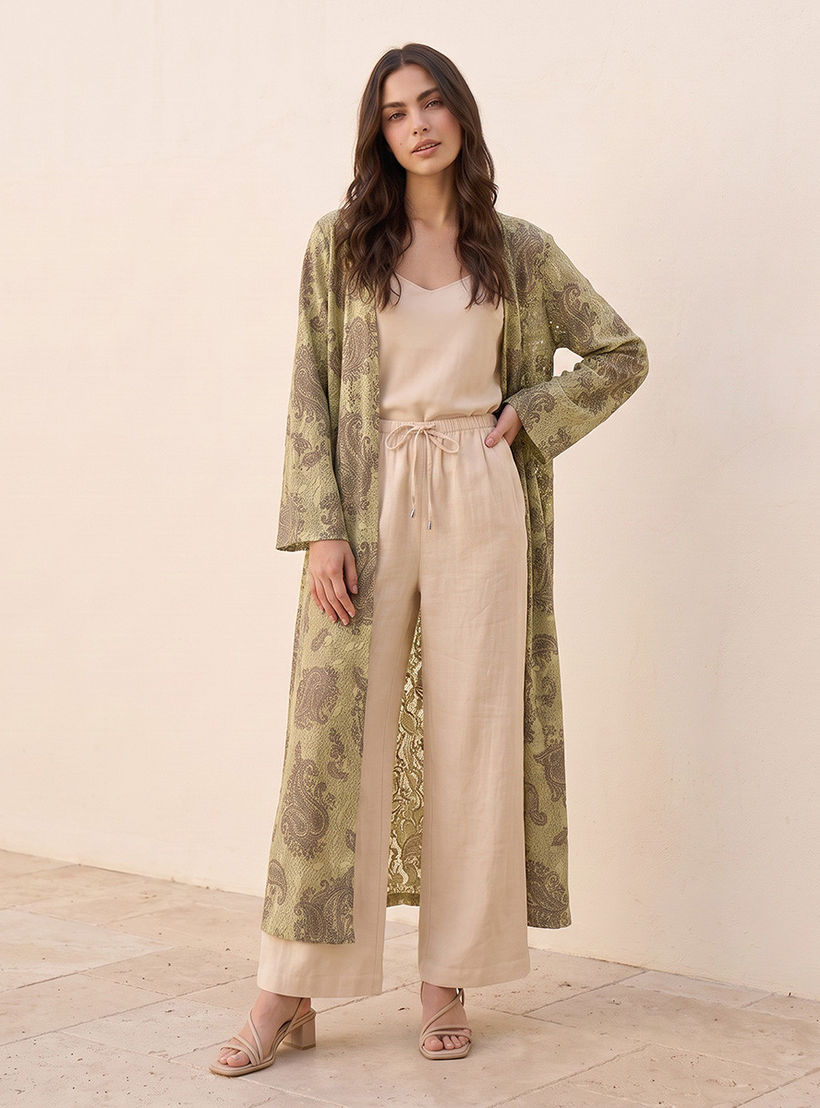 Splash Basic Wide Leg Linen Trousers-women-clothing-trousers-image-3
