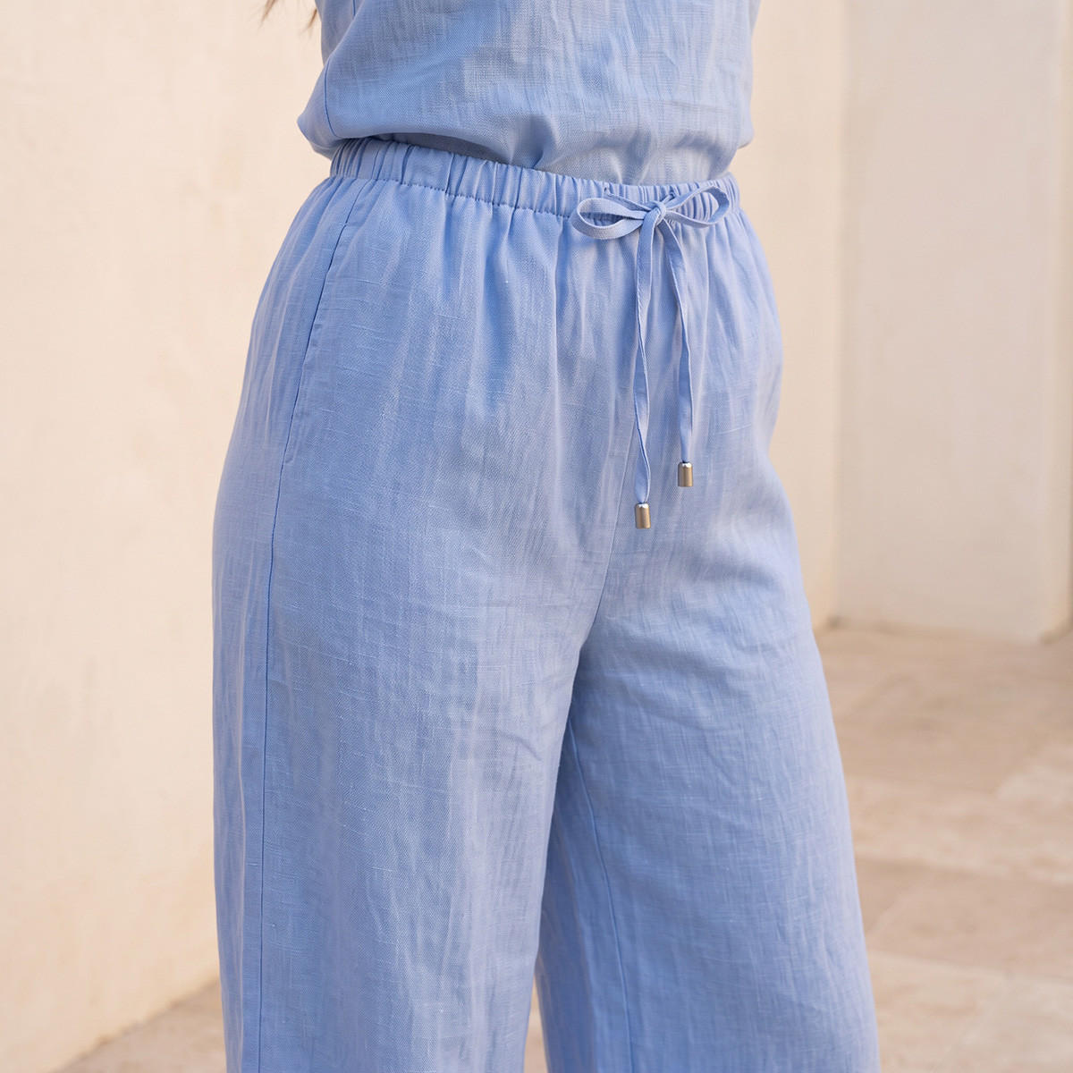 Splash Basic Wide Leg Linen Trousers-women-clothing-trousers-image-6