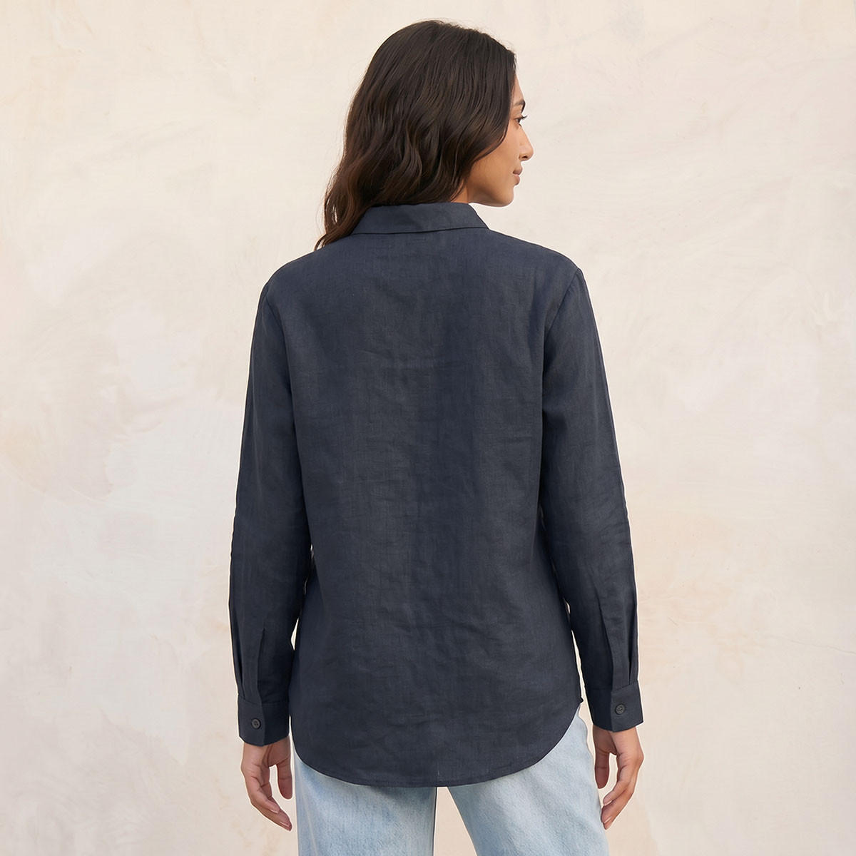 Splash Basic Collared Linen Shirt-women-clothing-shirtsandblouses-shirts-image-4