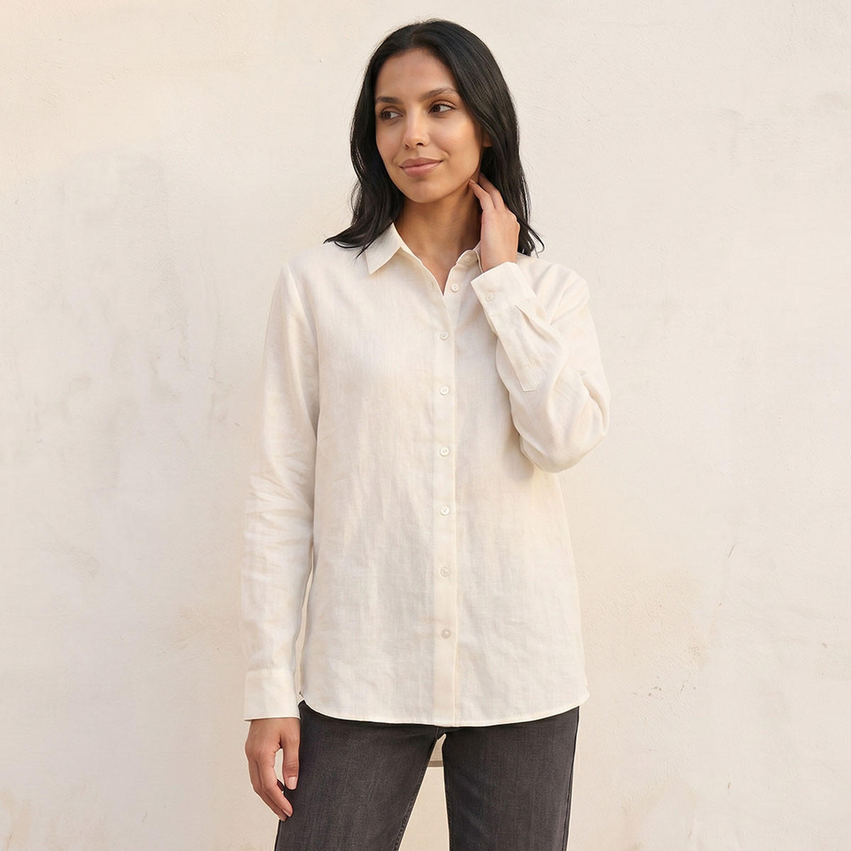 Splash Basic Collared Linen Shirt-women-clothing-shirtsandblouses-shirts-image-5