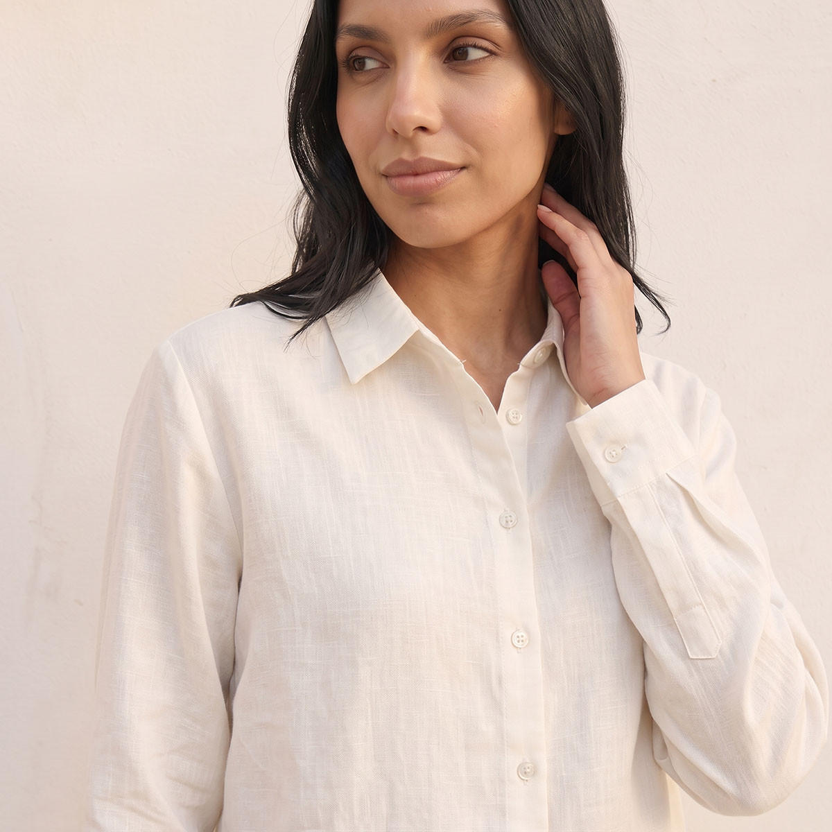 Splash Basic Collared Linen Shirt-women-clothing-shirtsandblouses-shirts-image-6