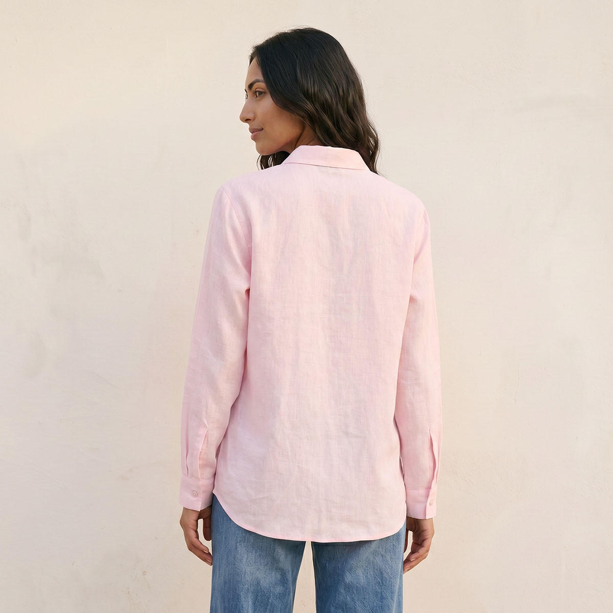 Splash Basic Collared Linen Shirt-women-clothing-shirtsandblouses-shirts-image-4