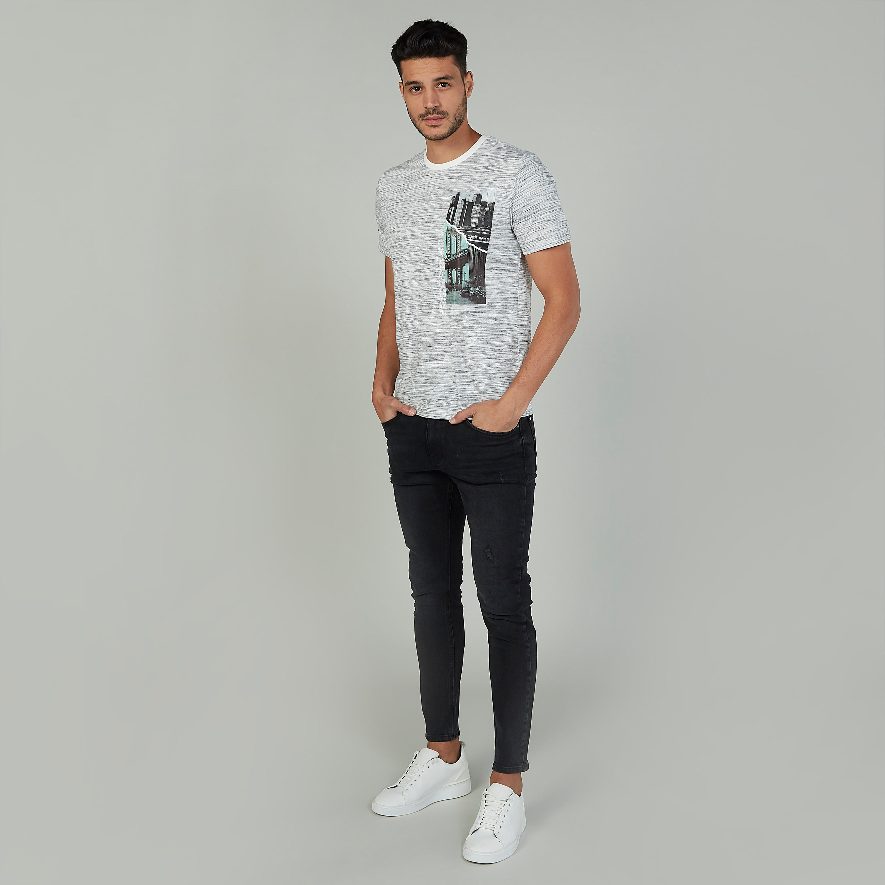 Bossini Printed T-shirt with Round Neck and Short Sleeves-men-clothing-tshirtsandpolos-tshirts-image-2