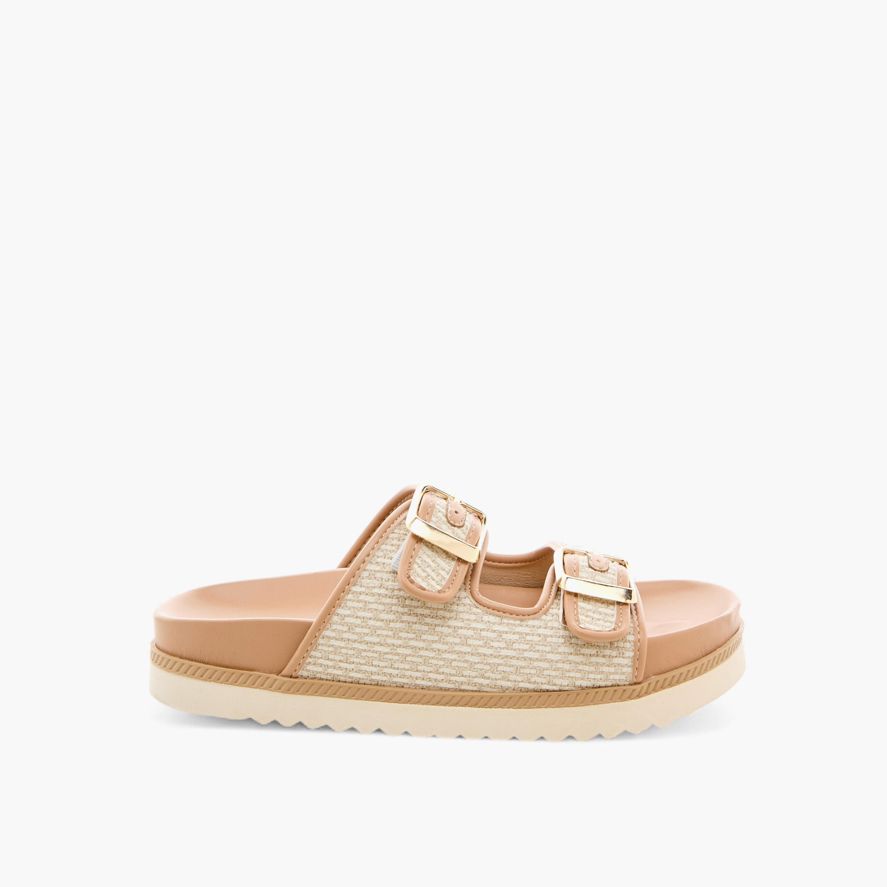 Celeste Women's Buckle Accent Slip-On Sandals-women-shoes-flats-sandals-image-2