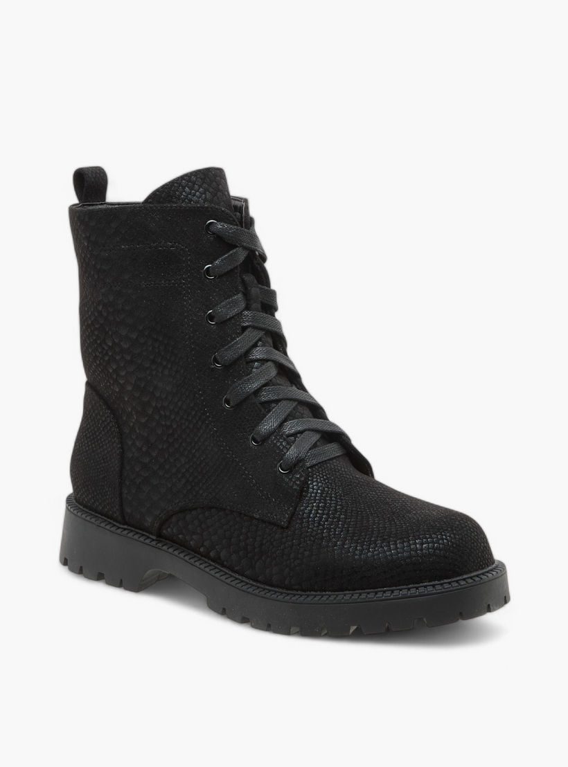 بوت بارز الملمس برقبة طويلة وسحاب إغلاق للنساء من سيليست-women-shoes-boots-image-2