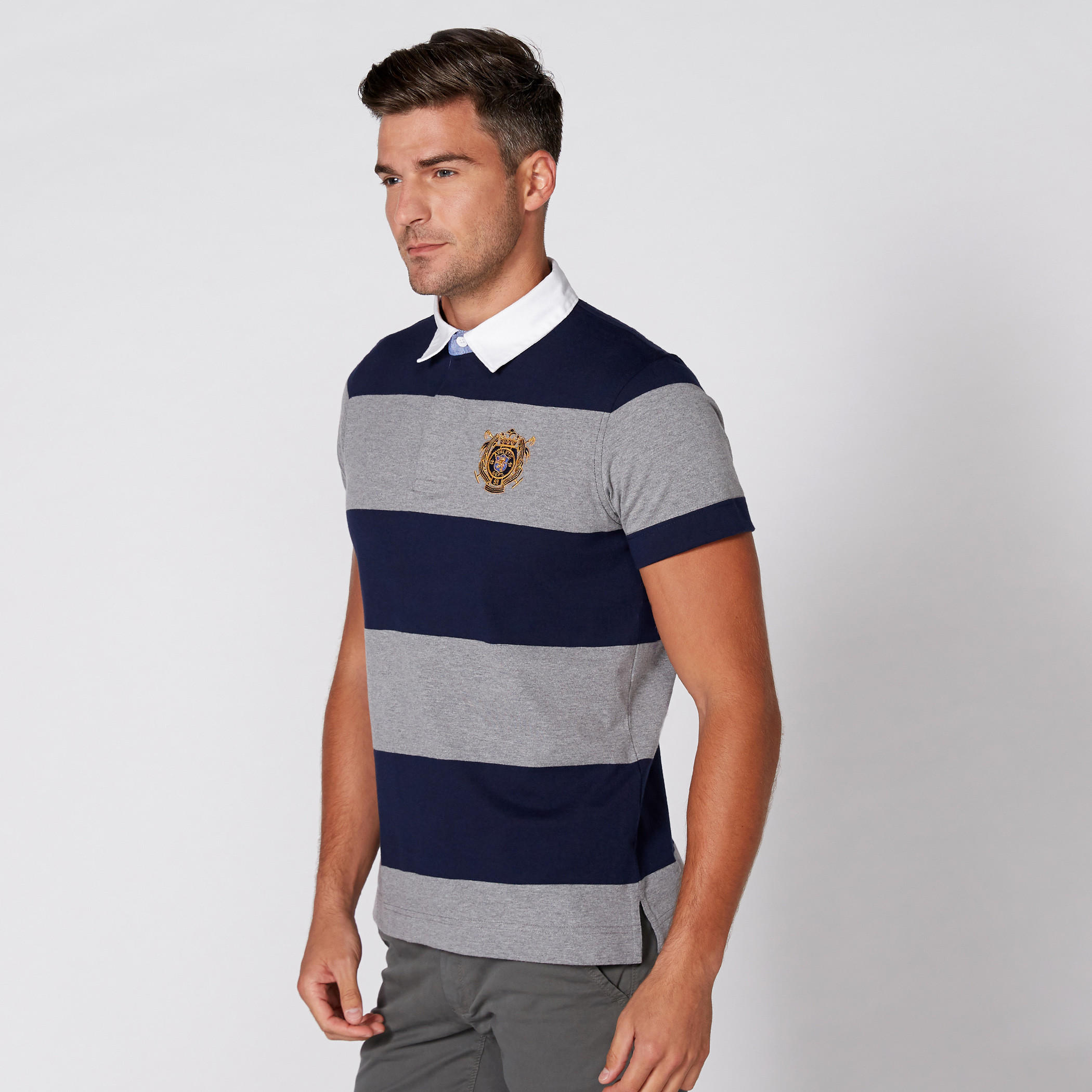 تيشيرت مقلّم بياقة بولو وأكمام قصيرة-men-clothing-tshirtsandpolos-tshirts-image-2