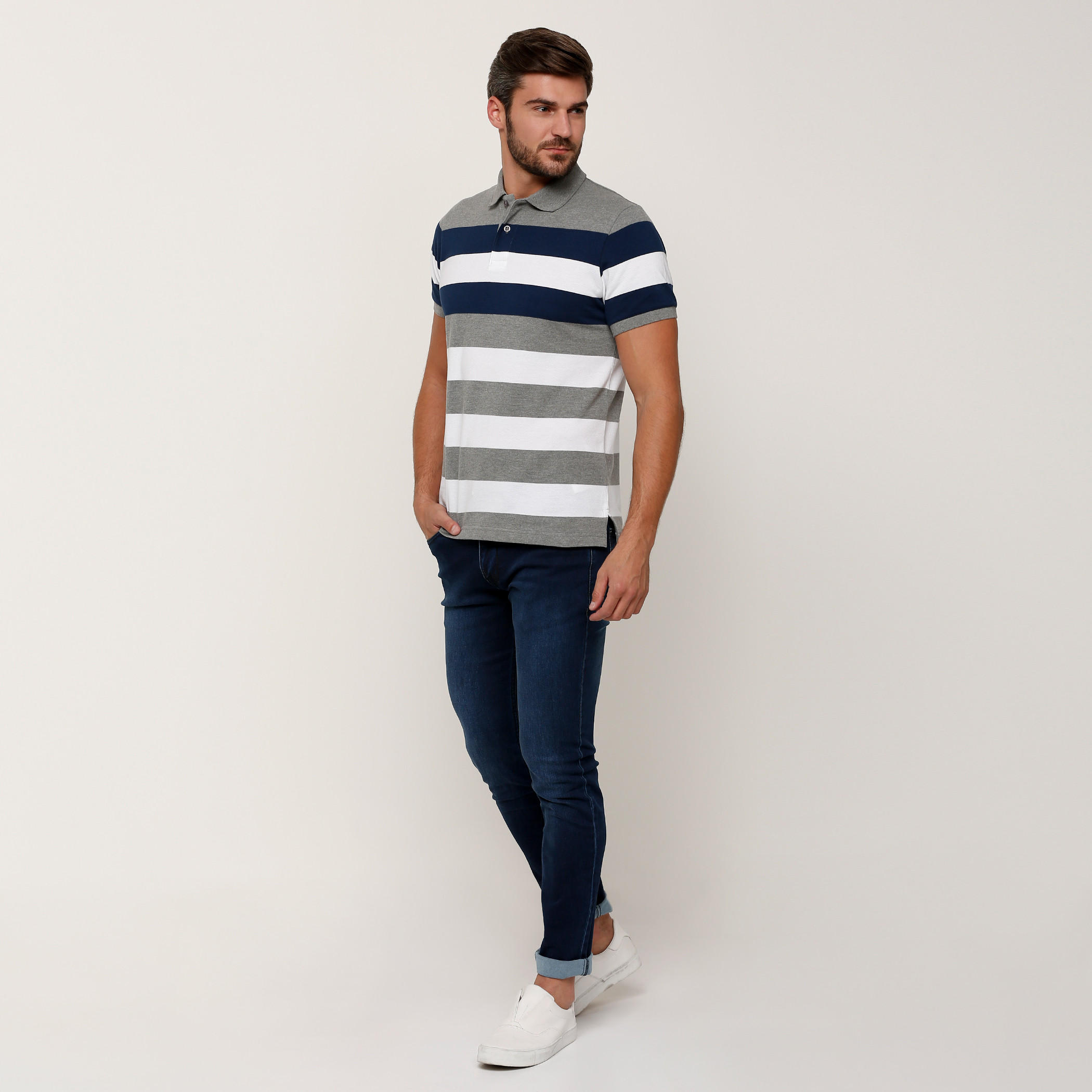 تيشيرت مقلّم بياقة بولو وأكمام قصيرة-men-clothing-tshirtsandpolos-tshirts-image-5