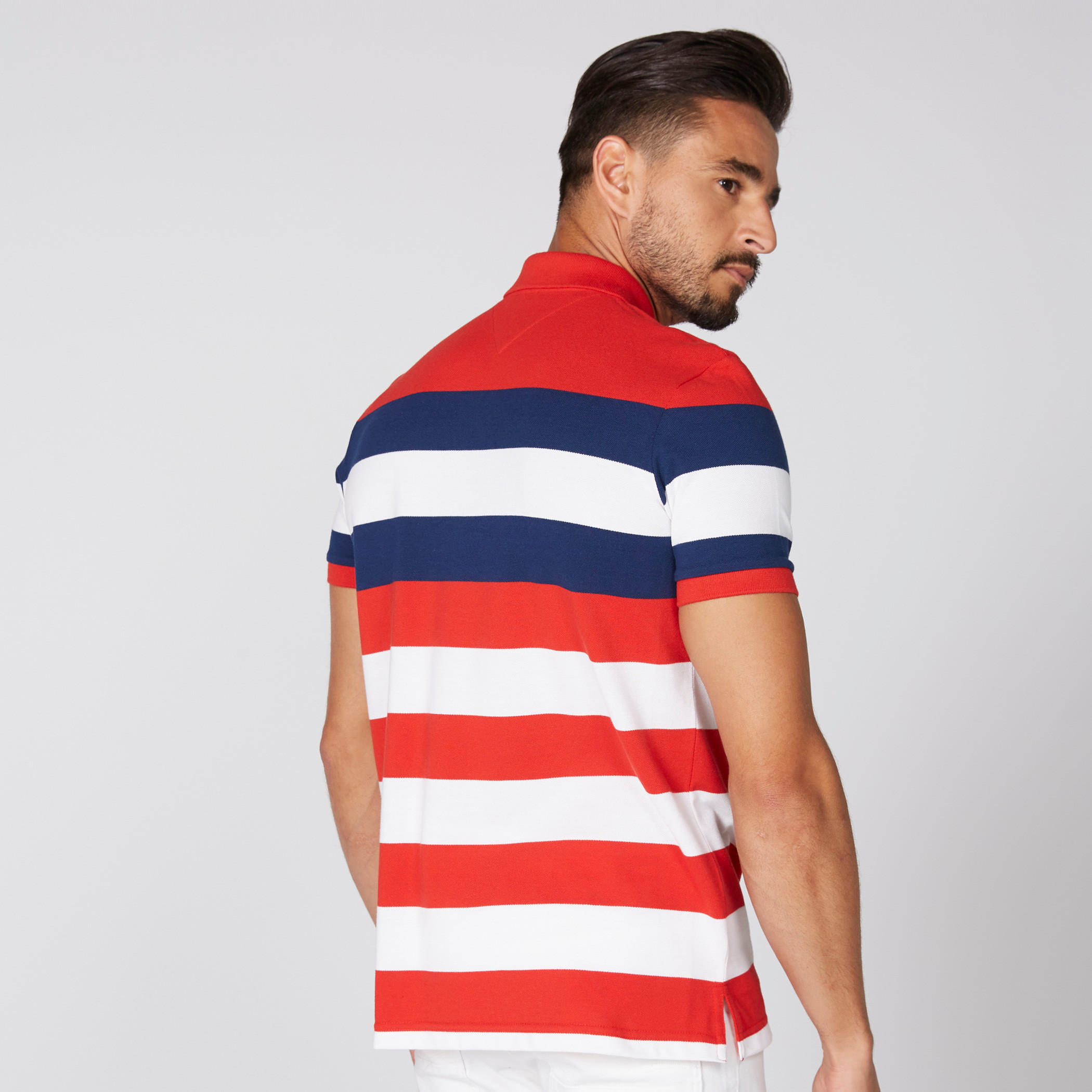 تيشيرت مقلّم بياقة بولو وأكمام قصيرة-men-clothing-tshirtsandpolos-polos-image-4